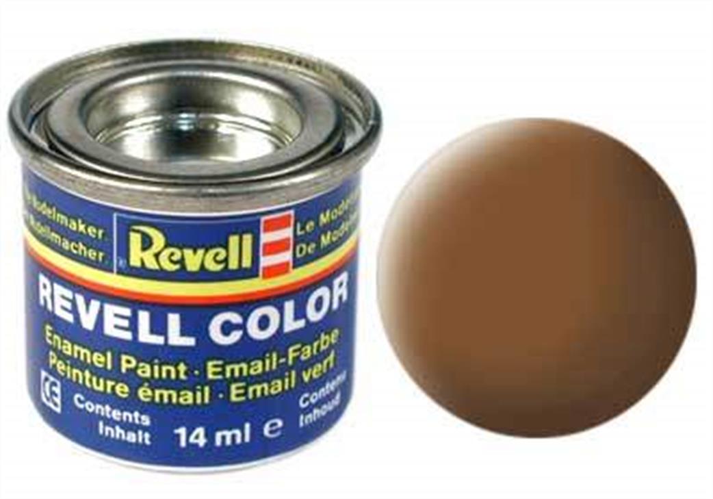 Revell  REV82 82 Matt Dark Earth 14ml Enamel Paint Tinlet
