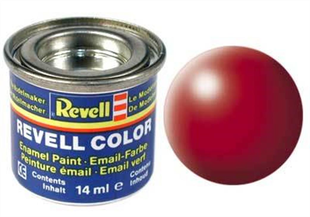 Revell  REV330 330 Satin Fiery Red 14ml Enamel Paint Tinlet