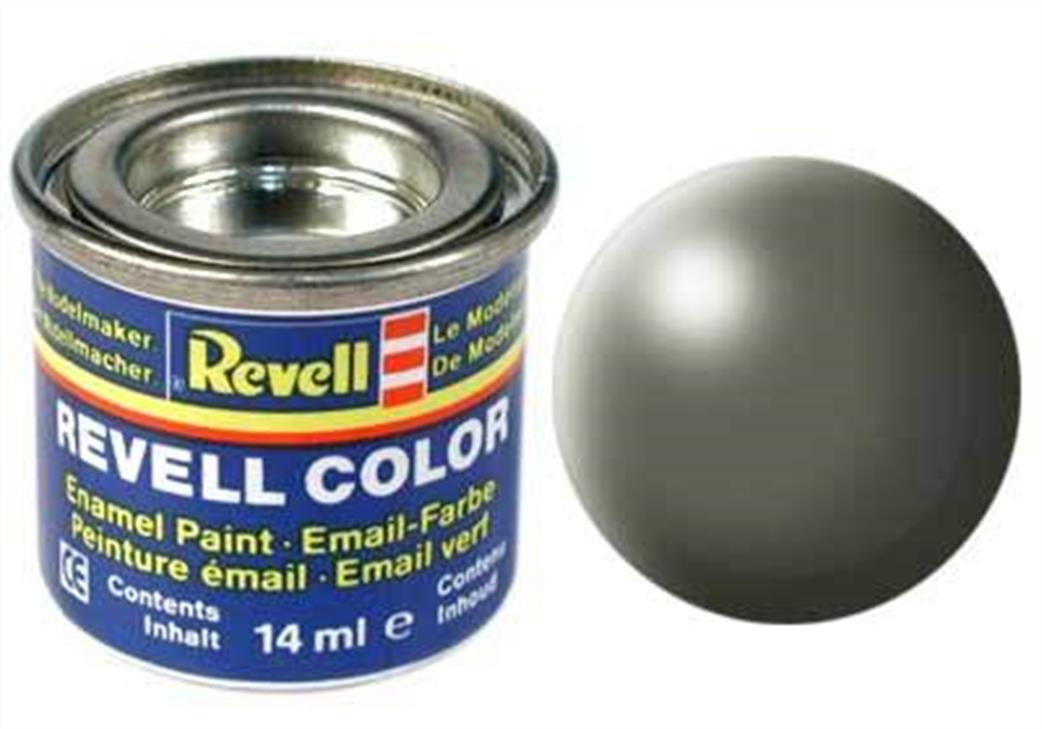Revell  REV362 362 Satin Greyish Green 14ml Enamel Paint Tinlet