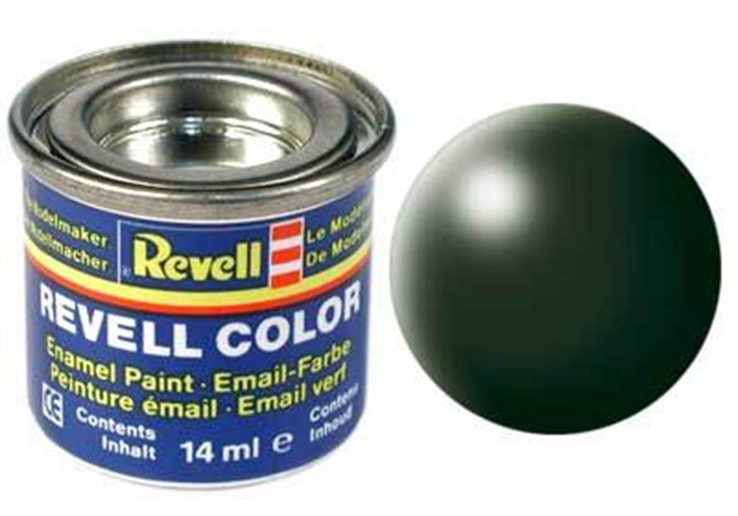 Revell  REV363 363 Satin Dark Green 14ml Enamel Paint Tinlet