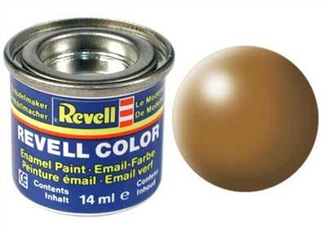 Revell  REV382 382 Wood Brown Satin 14ml Enamel Paint Tinlet