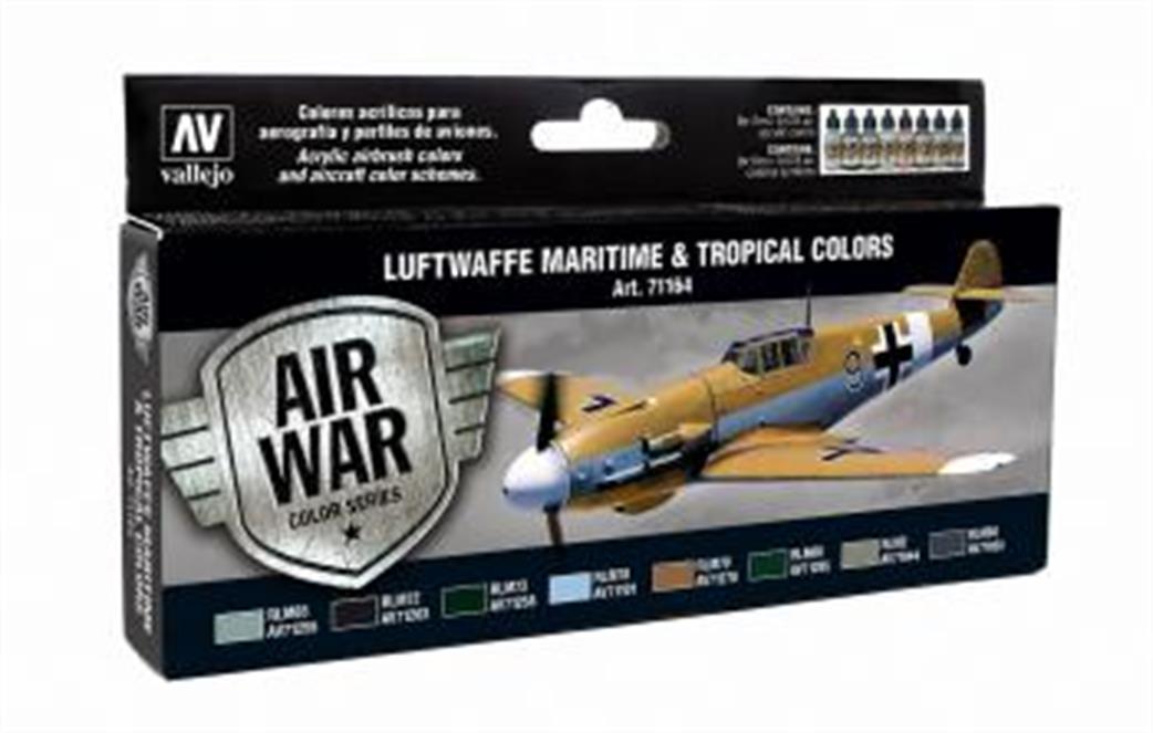 Vallejo  71164 Luftwaffe Maritime & Tropical Colours Air War Paint Set