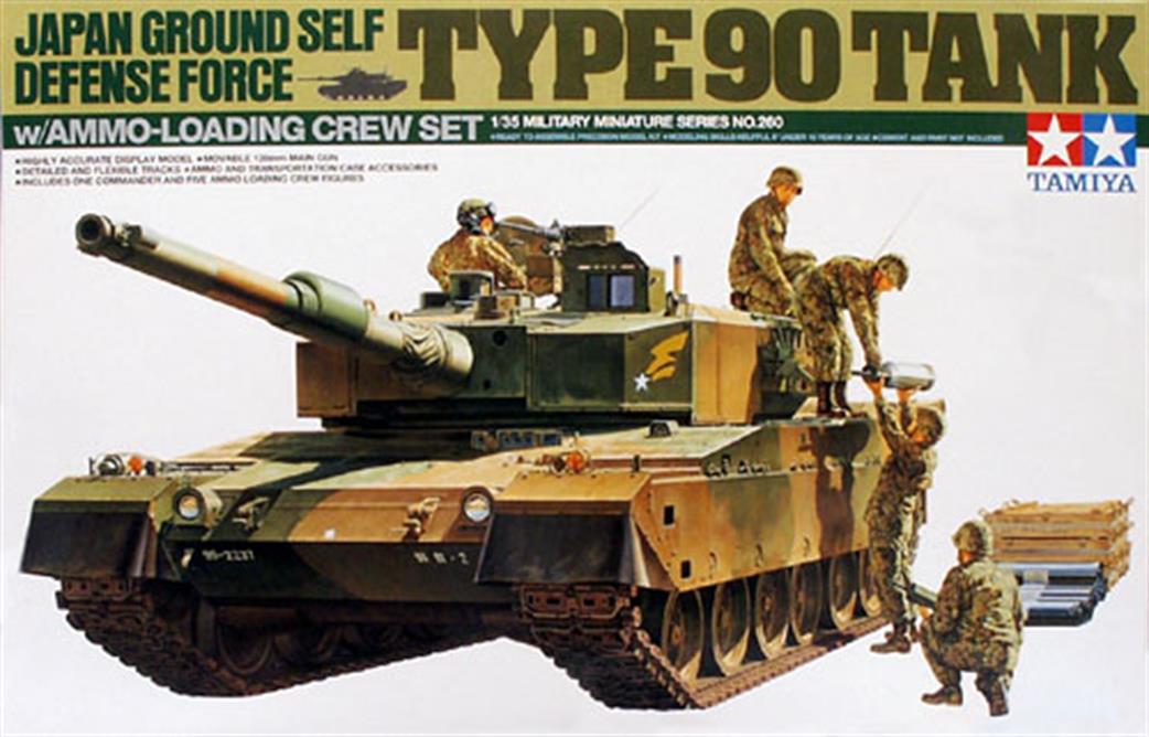 Tamiya 1/35 35260 Type 90 Tank with Ammo Loading Crew Set