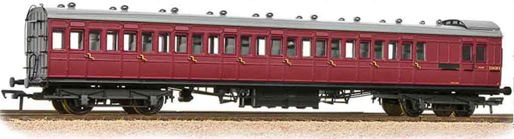 Bachmann OO 39-622 BR(S) ex-SECR Brake Third Class Coach with Birdcage Roof Lookout BR Crimson