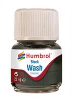Humbrol Black Enamel Wash 28ml Bottle AV0201