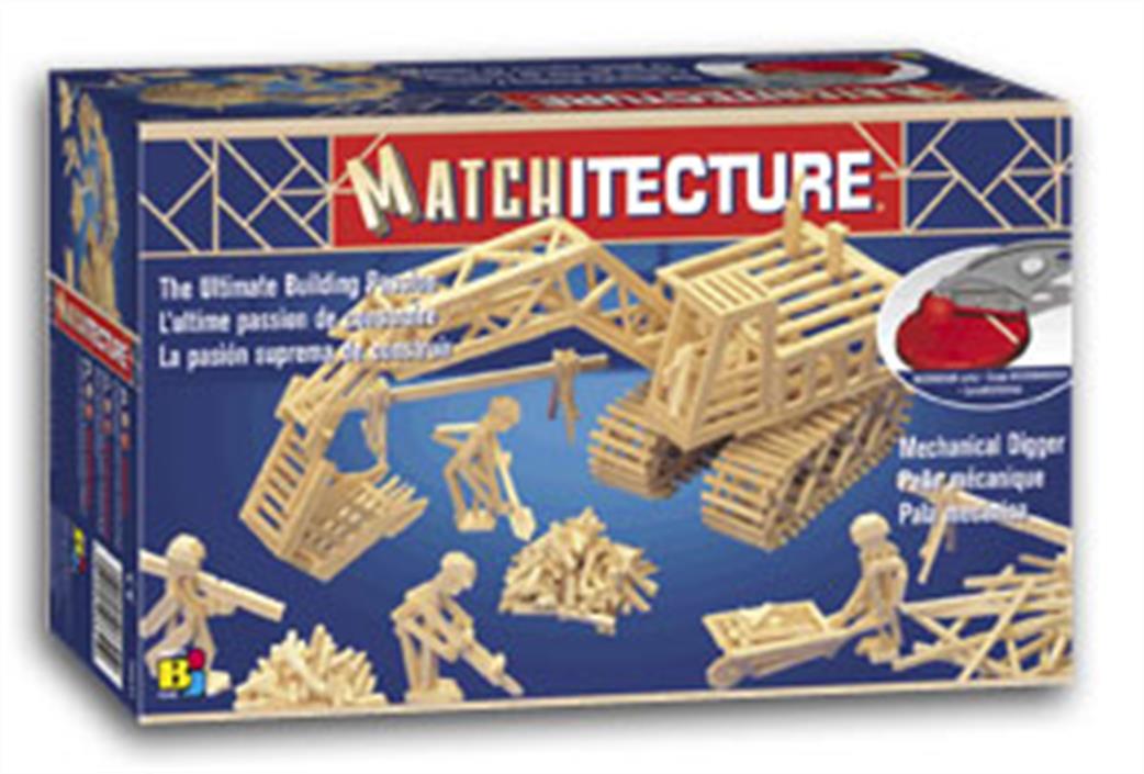 Matchitecture  6641 Mini Mechanical Digger Matchstick Kit