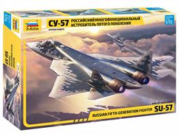 Zvezda 7319 1/72nd Russian Fifth-Generation Fighter Su-57 kitNumber of Parts 122    Length 295mm