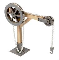 Produced as a fitting for the Settle Carlisle line Midland Railway goods shed this hoist crane will be an ideal addition to any goods shed and for many industrial settings where loads needed to be hoisted from open wagons.Arm span 56mm, height 59mm. Includes chain and hook.