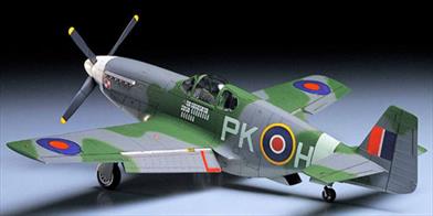 Tamiya 1/48 North American Mustang 111 WW2 RAF Fighter Kit 61047It's not widely known, but P-51's also served extensively with the British Royal Air Force during WWII. The Mustang III was the RAF equivalent of the P-51B with a Rolls-Royce Merlin engine and the "razorback" fuselage. Tamiya's rendition of the RAF Mustang builds up into an impressive, highly detailed 1/48th scale replica with accurate interior and exterior detail. High quality water slide decals are included for three aircraft.Glue and paints are required