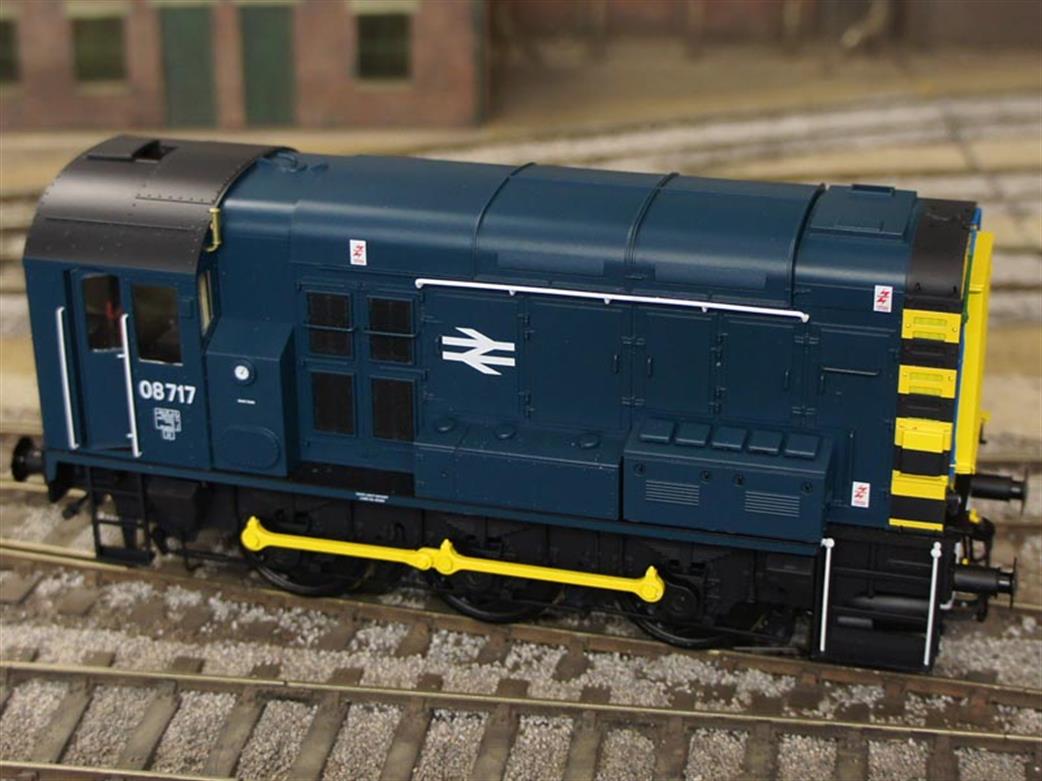 Dapol O Gauge 7D-008-013 BR 08717 Class 08 Shunter Plain Bonnet Doors BR Blue