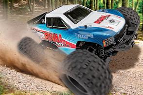TEAM ASSOCIATED RIVAL MT10 RTR TRUCK BRUSHLESS/2-3S RATEDRequires 2/3s Lipo &amp; charger New! New! New! The RIVAL MT10 is a powerful, purposeful, and built-to-last 1:10 scale monster truck capable of running on 3s LiPo battery. Its strength lies at the very core of this beast with its high-performance 3300kv Reedy brushless motor, fully sealed transmission, robust shaft drive, and center differential.Requires 2/3s Lipo &amp; charger