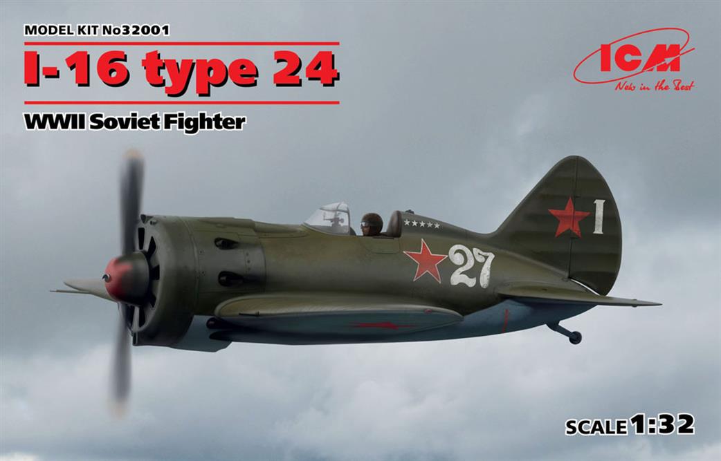 ICM 32001 WW2 Soviet Fighter 1-16 Type 24 Aircraft Kit 1/32