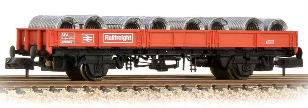 Graham Farish N 377-725A BR Railfreight SPA Steel Wagon Coils Railfreight Red with load