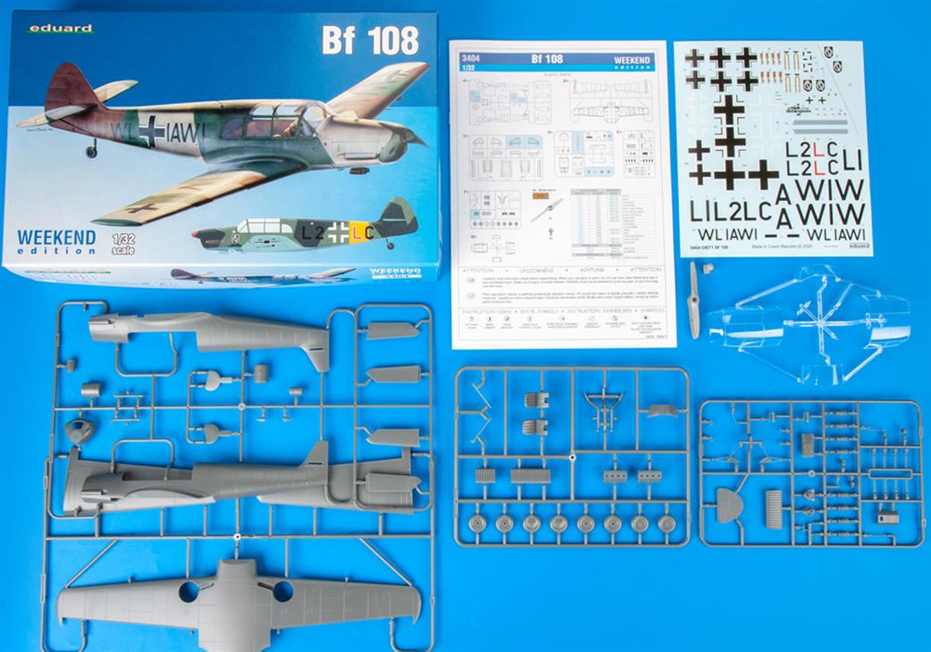 Eduard 3404 German WW2 Bf108  Weekend Edition Plastic Kit 1/32