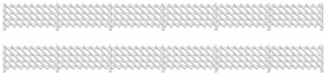 Ratio OO 426 LMS Station Fencing White Diagonal Paling