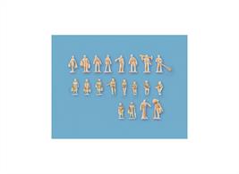 Pack contains 20 Assorted Unpainted Figures