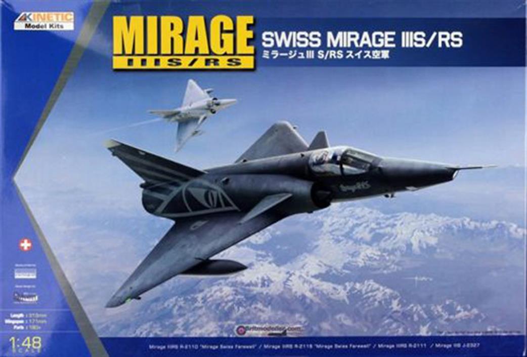 Kinetic Models 1/48 K48058 Dassault Mirage 111S/RS Swiss Airforce Jet Fighter