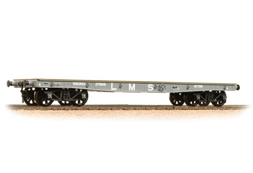 Bachmann OO 38-741 LMS ex-WD Warflat Bogie Wagon LMS Grey