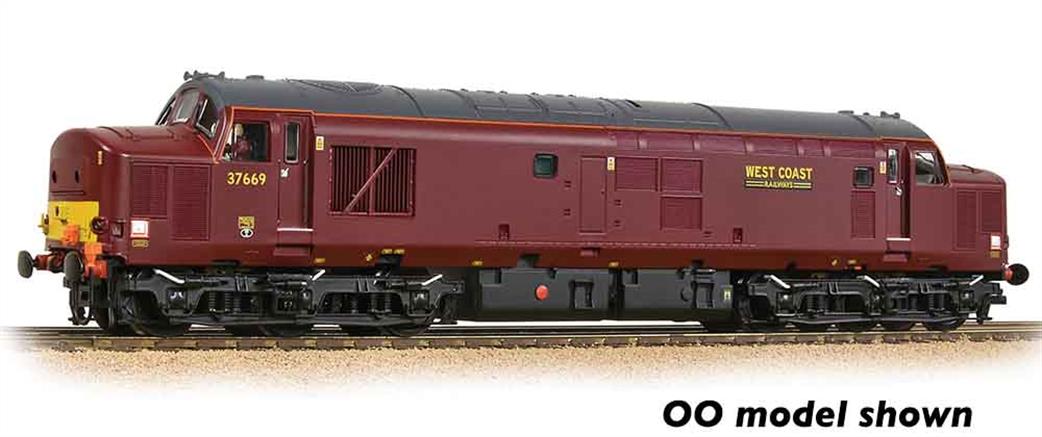 Graham Farish N 371-172 WCRC 37669 Class 37/5 Locomotive West Coast Maroon