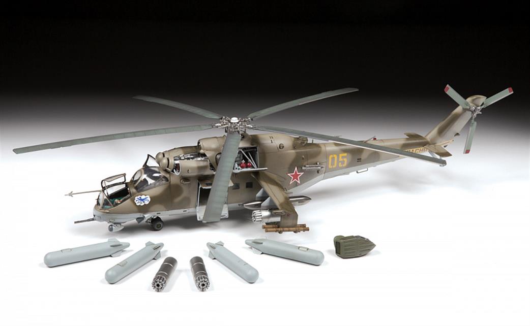 Zvezda 1/48 4823 MIL-Mi 24 V/VP Soviet Attack Helicopter Kit