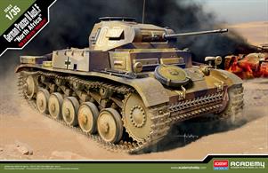 z.Kpfw.II Ausf.F "North Africa" 100% New Tooling includes 2cm KwK 30L/55 gun &amp; MG34 machine gun, photo-etch parts, choice of markings for 6 units in Libya 1941, Egypt 1942, Africa 1943, Tunisia 1943.