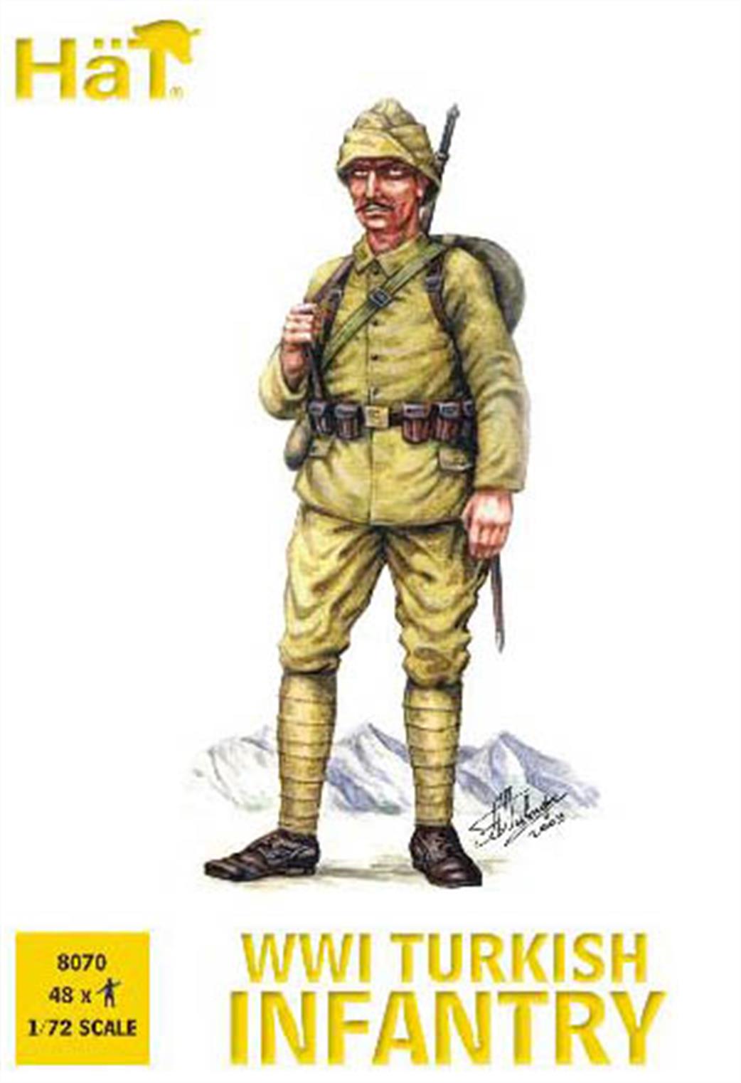 Hat 1/72 8070 WW1 Turkish Infantry Unpainted Figure Pack