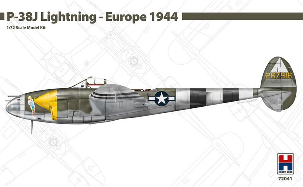 Hobby 2000 72041 P-38J Lightning Europe 1944 Plastic Kit 1/72