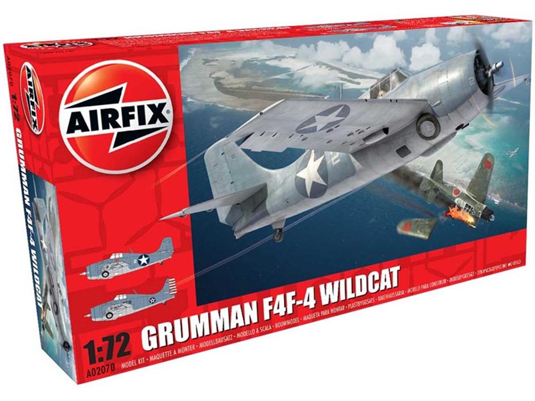 Airfix 1/72 A02070 Grunmann F4F-4 Wildcat Fighter Kit