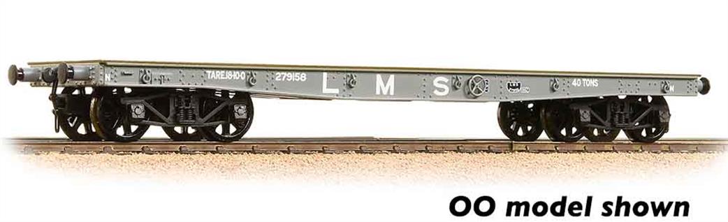 Graham Farish N 373-351 LMS ex-WD 40ton Parrot Bogie Flat Wagon LMS Grey