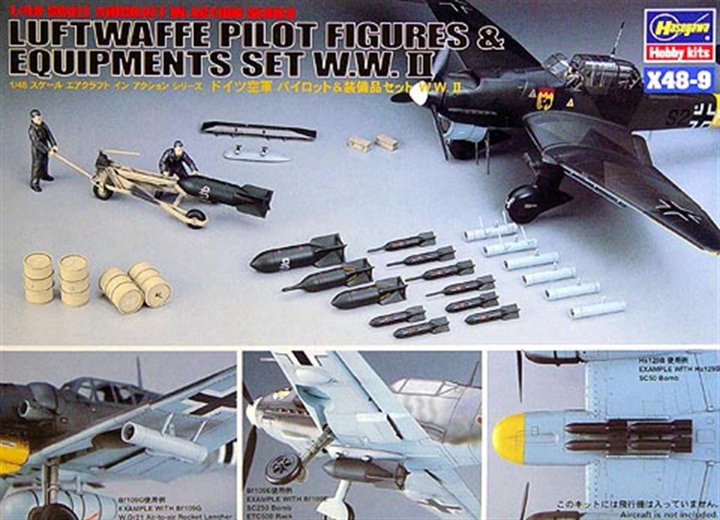 Hasegawa 1/48 36009 Luftwaffe Pilots & Equipment