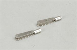 Sturdy metal clevices for creating adjustable linkages. Suitable for M3 rods.