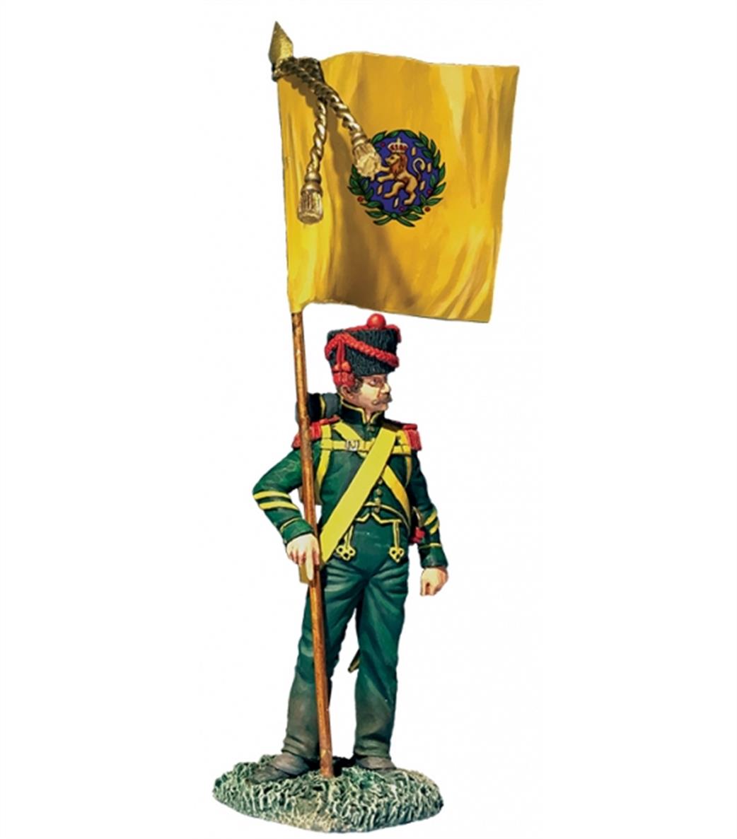 WBritain 36182 Nassau Grenadier with Regimental Colour 1815 Figure 54mm