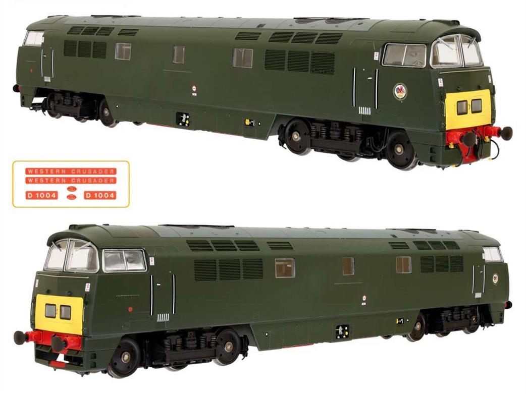 Dapol OO 4D-003-019 BR D1004 Western Crusader Class 52 Locomotive Green Small Yellow Panels