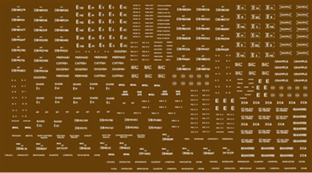 Modelmaster Decals OO BR304 British Railways Wagon Lettering Engineering Department Wagons 1948-1965 White