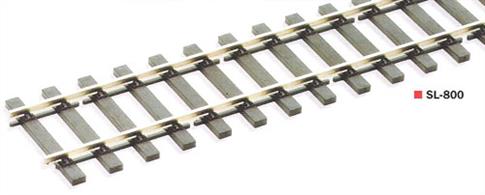 45mm gauge 1 track with code 200 rail designed to complement gauge 1 finesacle models. Sold in yard lengths.Gauge 1 models are built in either 10mm/ft or 3/8in/ft.