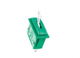 Single Pole On/On Switch. Use this to switch power from one device to another or for operating items such as 2 aspect colour light signals.