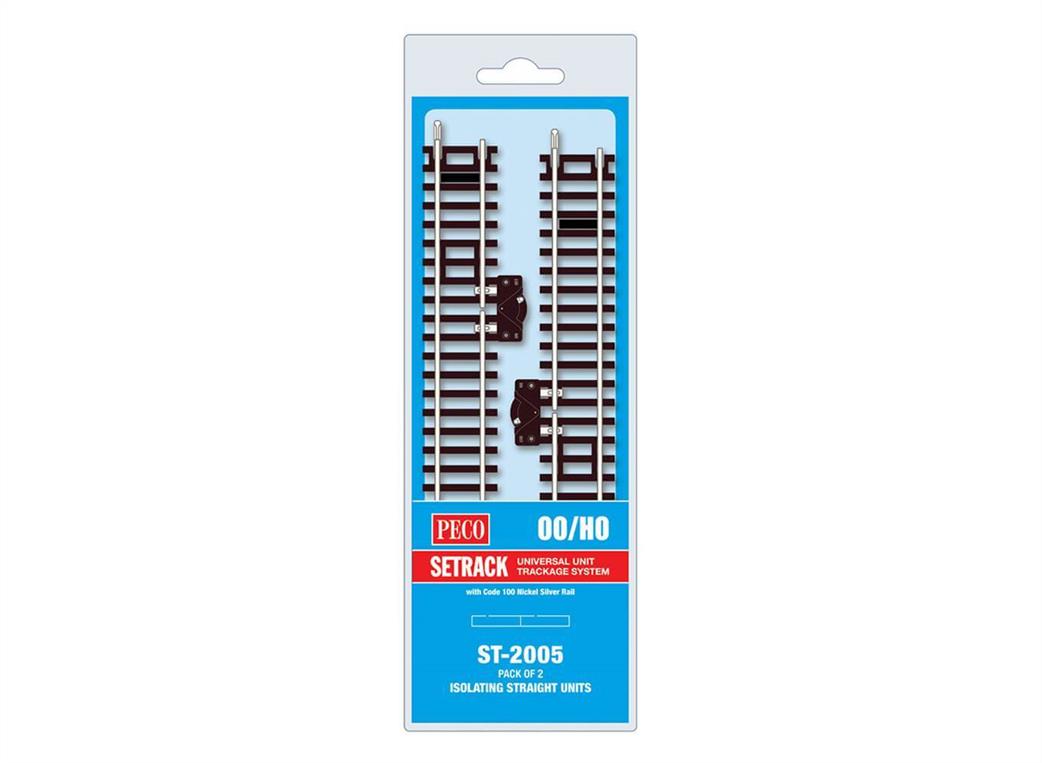 Peco OO ST-2005 Pack of 2 Isolating Straights ST-205