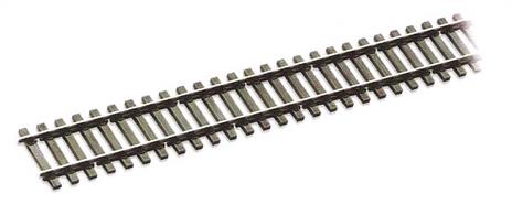 Peco Streamline Finescale code 75 track with nickel silver rail provides excellent durability and electrical conductivity. Streamline track features a flexible moulded sleeper base respresenting the wood sleepers. Use SL-110 metal and SL-111 insulating rail joiners.Sold in 1 yard (914mm) lengths.Web Stock - In addition to our per-yard stock we try to keep an unopened box in stock at all times and can quickly obtain your full requirements for Peco track.