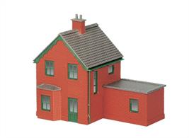 This kit will make 2 Station houses with single storey extensions; assembly can be varied , extra doors and windows are included.