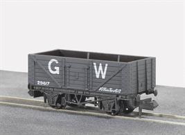 Model of a GWR 7 plank open merchandise wagon in GWR dark grey livery.Railway companies all had a stock of their own vehicles for carrying goods and merchandise around their network, and also onto other companies' routes as and when required. These were integrated into British Railways at Nationalisation; some of them to be once more re liveried under sectorisation as the network was prepared to be returned to private ownership. All Peco wagons feature free running wheels in pin point axles. The ELC coupling, whilst compatible with the standard N gauge couplings, keeps a realistic distance between the vehicles and enables the PL-25 electro magnetic decoupler to be used for remote uncoupling.