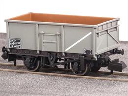 New model of the standard design of BR 16 ton steel bodied mineral wagons from Peco.This model is finished as an unfitted wagon in grey with TOPS code MCO. Probably the most common variant built from the approximately 300,000 16-ton minerals built for coal traffic between circa 1940 and the mid-1960s, with many unfitted minerals still in service into early 1980s.The new tooling provides a step up on detail with crisply moulded parts, thinner walls to the body, correct 9 foot wheelbase, NEM plug-in couplings and metal-tyred wheels for free running.