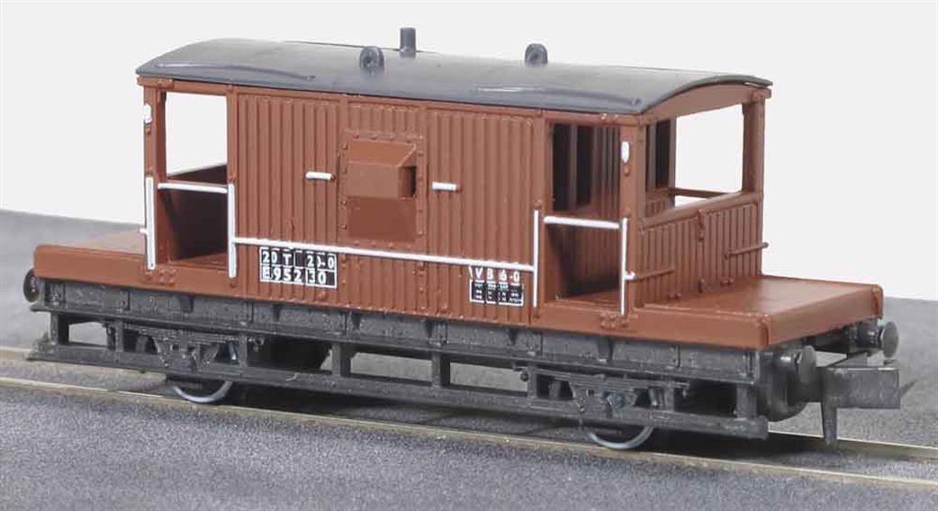 Peco N NR-28B BR Goods Train Brake Van Bauxite Livery