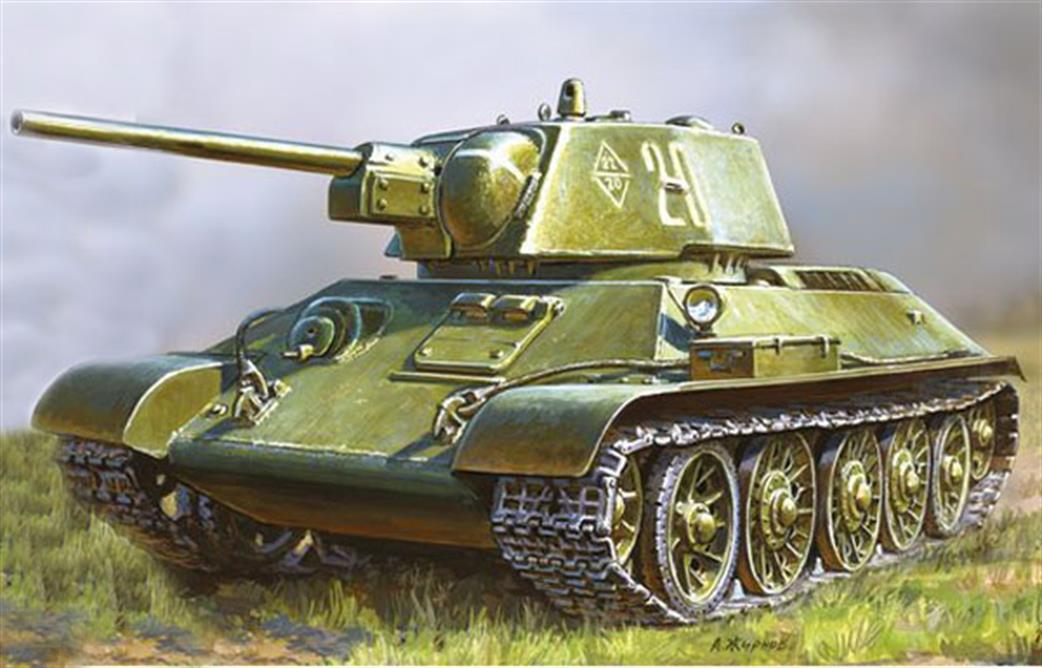 Zvezda 1/72 5001 Soviet Medium Tank T34/76 Snap Fit Kit