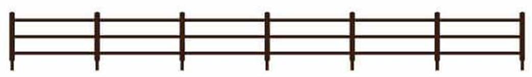 Ratio N 217 Lineside Fencing Wood Brown