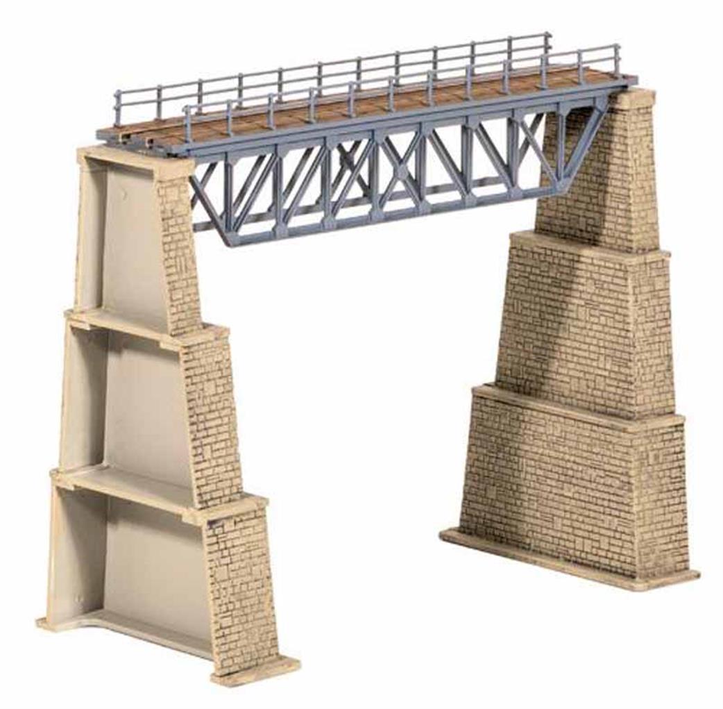 Ratio 240 Steel Truss Bridge with Stone Piers N
