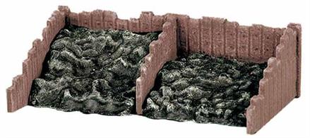 If you are a scratchbuilder or want to modify one of our N Gauge kits, this is range for you. Ratio's Builder range has been extended here to include all accessory packs from the Trackside range that you can use to this end. These Coal Staithes can be used to extend the Coal Depot (ref 229) or as a stand alone feature. Footprint: 36mm x 23mm