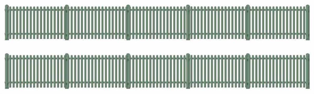 Ratio OO 431 Straight Green Picket Fencing