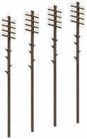 16 Telegraph poles, these also carried railway bell codes and phone connections between signal boxes and stations as well as GPO lines. Height 100mm