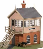 A detailed plastic kit building a signal box based on the box at Highley on the Severn Valley Railway. Appearing quite typical of GWR signal boxes with a brick base and wooden top this particular box was supplied by signalling contractors Mackenzie &amp; Holland, their design 'type 3', making this kit ideal for freelance layouts set anywhere in the country. Size 92x51mm including steps.