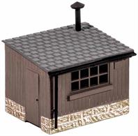 2 huts for shelter and tool storage or with many other uses; platelayers huts, tool stores, lamp huts etc. - even garden/allotment sheds or temporary site huts. Glue and paints required to complete model. Footprint: 42mm x 32mm each
